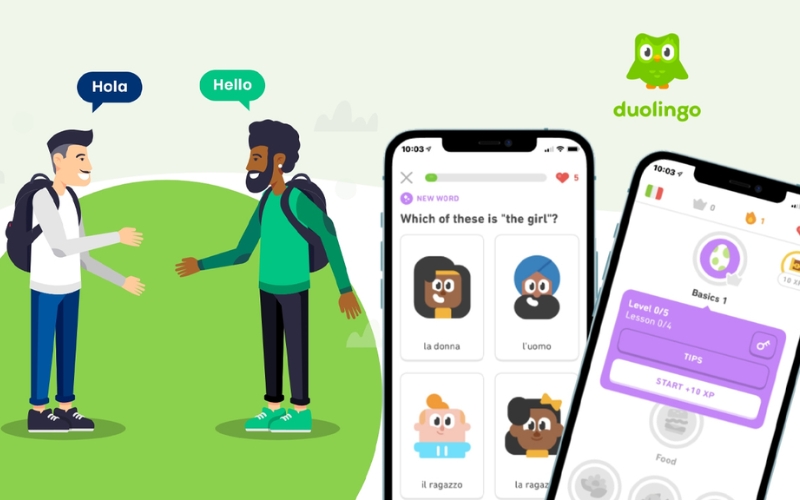 ứng dụng học tiếng Anh Duolingo