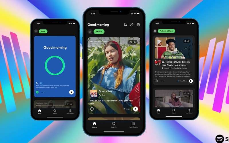 app học tiếng Anh cho người đi làm Spotify
