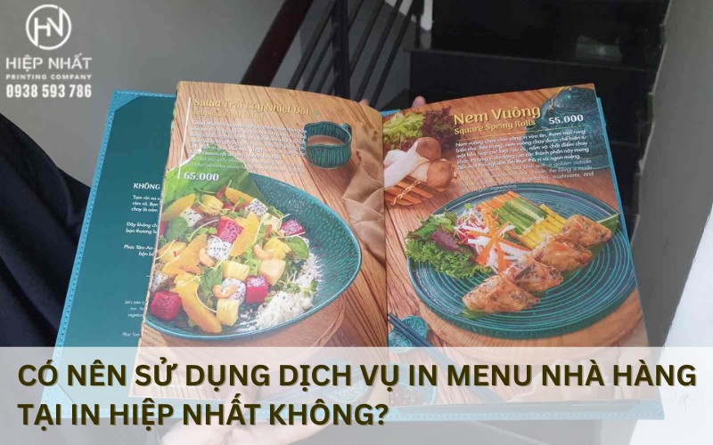 Có nên sử dụng dịch vụ in menu nhà hàng tại In Hiệp Nhất không