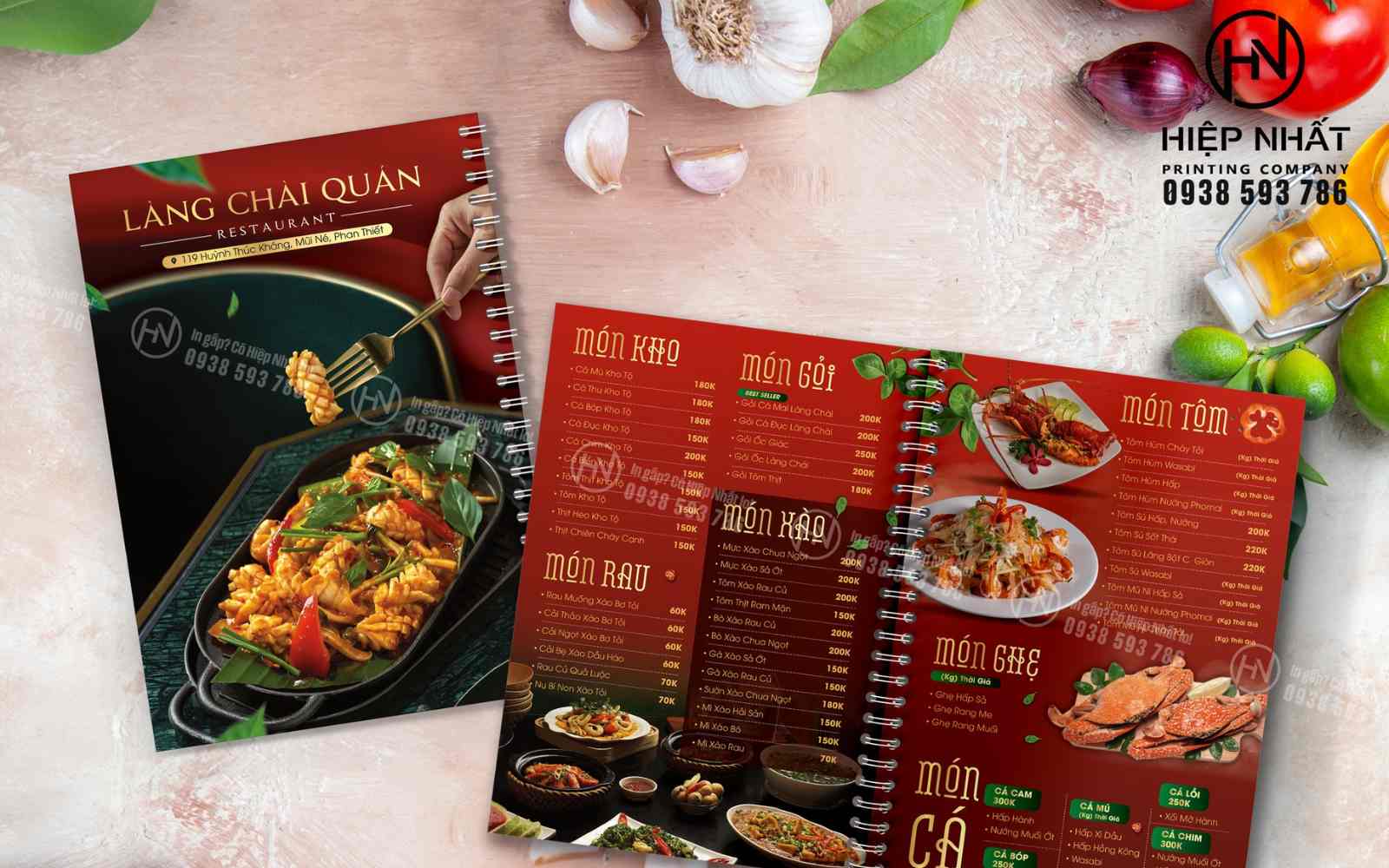 mẫu menu lò xo nổi bật