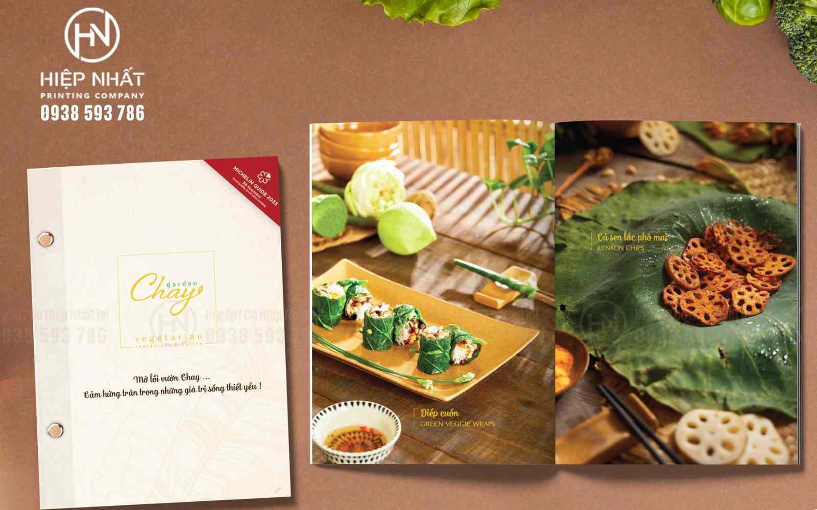Menu nhà hàng gáy ốc trang nhã