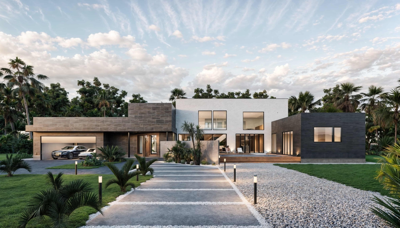 Basic9studioの外観CGパース