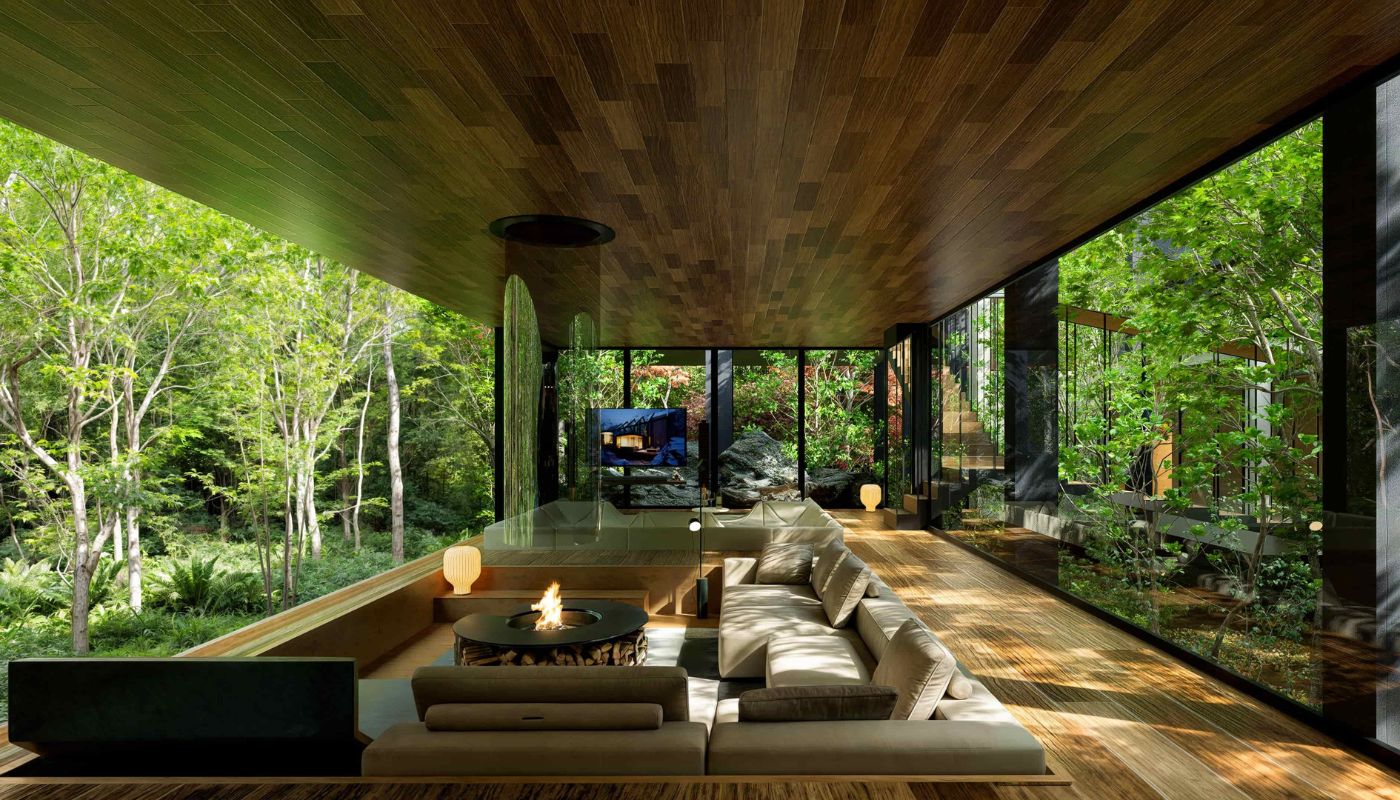 設計意図を分かりやすく伝えるBasic9studioのCG別荘ビジュアル。