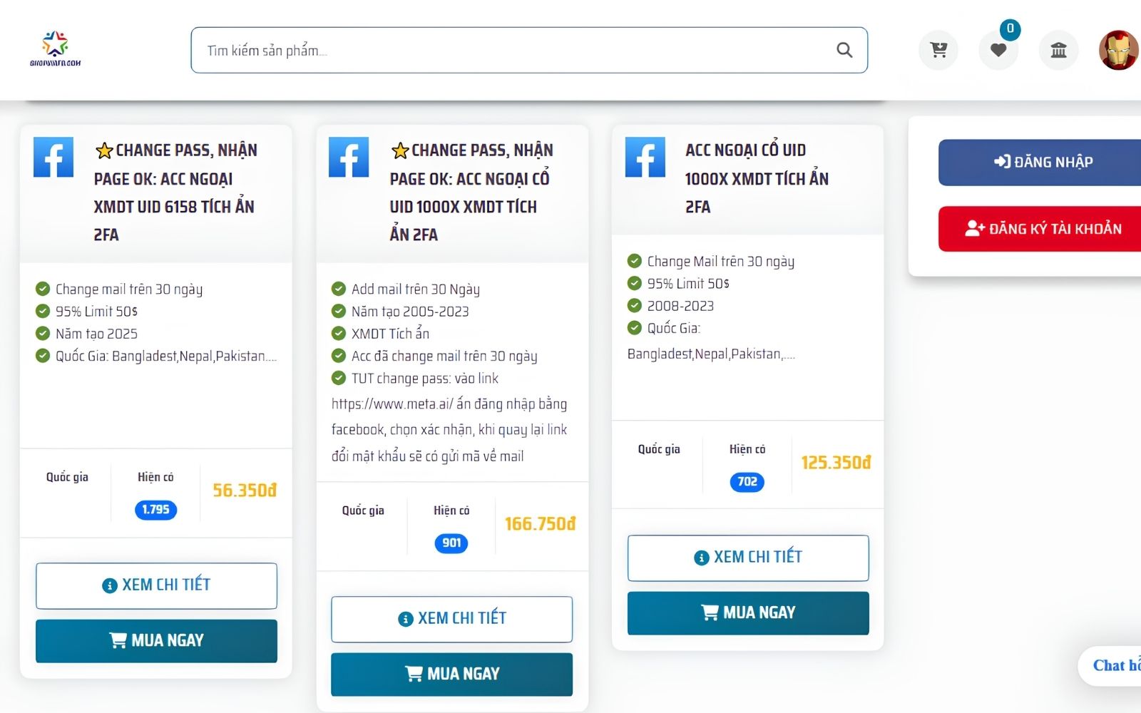 Shopviafb.com – Địa chỉ bán VIA facebook uy tín